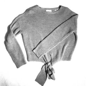 Super cute crop tie sweater!